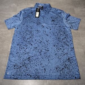 Adidas PGA 2023 Oak Hill Polo Shirt Mens Size M Blue Golf Short Sleeve NWT